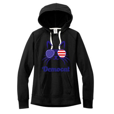 Democat Funny Cat Ladies For Kamala Women's Fleece Hoodie