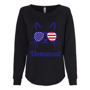 Democat Funny Cat Ladies For Kamala Womens California Wash Sweatshirt