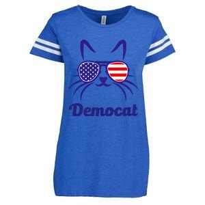 Democat Funny Cat Ladies For Kamala Enza Ladies Jersey Football T-Shirt