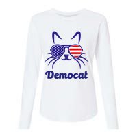 Democat Funny Cat Ladies For Kamala Womens Cotton Relaxed Long Sleeve T-Shirt