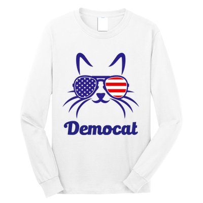 Democat Funny Cat Ladies For Kamala Long Sleeve Shirt