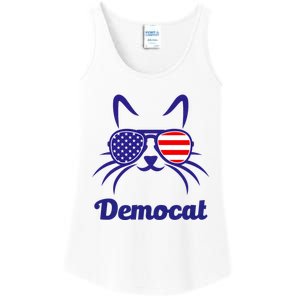 Democat Funny Cat Ladies For Kamala Ladies Essential Tank