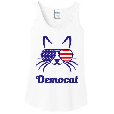 Democat Funny Cat Ladies For Kamala Ladies Essential Tank