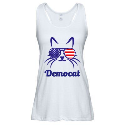 Democat Funny Cat Ladies For Kamala Ladies Essential Flowy Tank