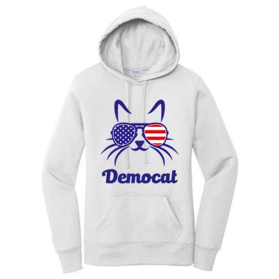 Democat Funny Cat Ladies For Kamala Women's Pullover Hoodie