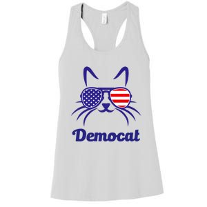 Democat Funny Cat Ladies For Kamala Women's Racerback Tank