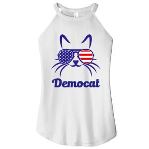 Democat Funny Cat Ladies For Kamala Women's Perfect Tri Rocker Tank