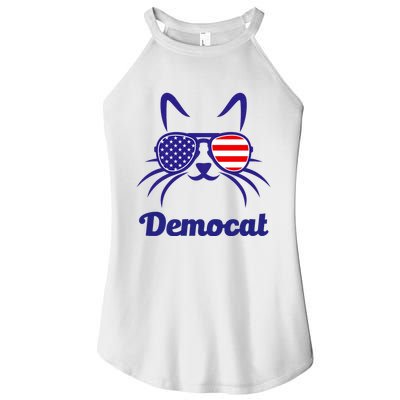 Democat Funny Cat Ladies For Kamala Women's Perfect Tri Rocker Tank