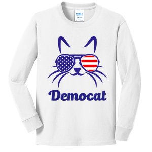 Democat Funny Cat Ladies For Kamala Kids Long Sleeve Shirt