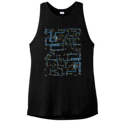 Dan Flashes Complicated Pattern Ladies PosiCharge Tri-Blend Wicking Tank