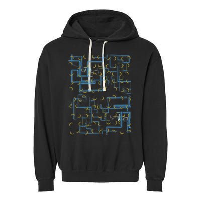 Dan Flashes Complicated Pattern Garment-Dyed Fleece Hoodie