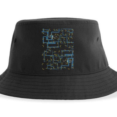 Dan Flashes Complicated Pattern Sustainable Bucket Hat