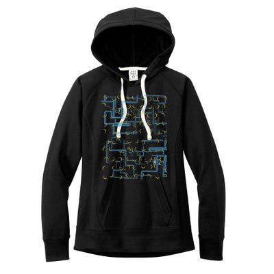 Dan Flashes Complicated Pattern Women's Fleece Hoodie