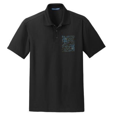 Dan Flashes Complicated Pattern Dry Zone Grid Polo