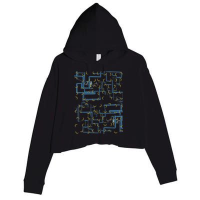 Dan Flashes Complicated Pattern Crop Fleece Hoodie