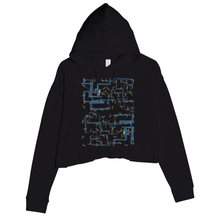 Dan Flashes Complicated Pattern Crop Fleece Hoodie