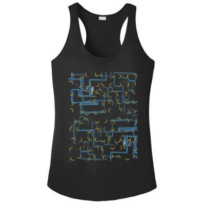 Dan Flashes Complicated Pattern Ladies PosiCharge Competitor Racerback Tank
