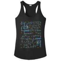 Dan Flashes Complicated Pattern Ladies PosiCharge Competitor Racerback Tank