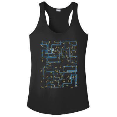 Dan Flashes Complicated Pattern Ladies PosiCharge Competitor Racerback Tank