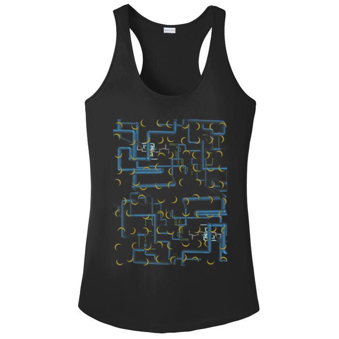 Dan Flashes Complicated Pattern Ladies PosiCharge Competitor Racerback Tank