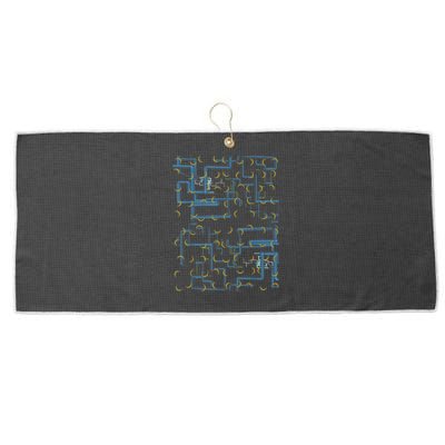 Dan Flashes Complicated Pattern Large Microfiber Waffle Golf Towel