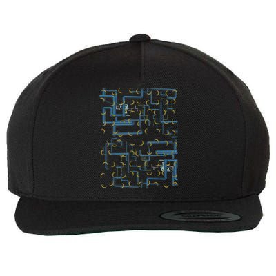 Dan Flashes Complicated Pattern Wool Snapback Cap