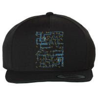 Dan Flashes Complicated Pattern Wool Snapback Cap