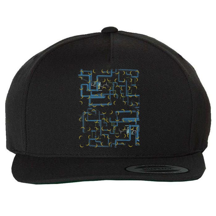 Dan Flashes Complicated Pattern Wool Snapback Cap