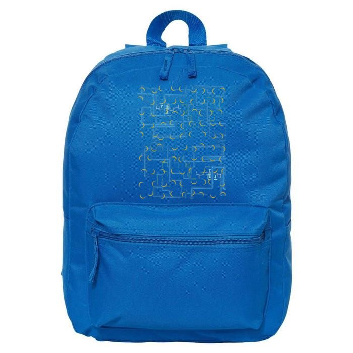 Dan Flashes Complicated Pattern 16 in Basic Backpack