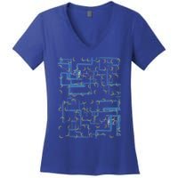 Dan Flashes Complicated Pattern Women's V-Neck T-Shirt