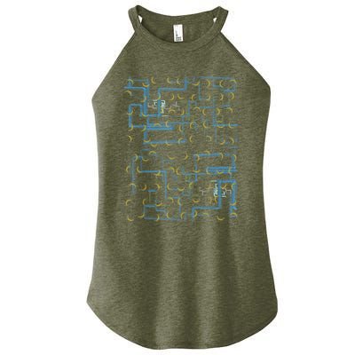 Dan Flashes Complicated Pattern Women’s Perfect Tri Rocker Tank