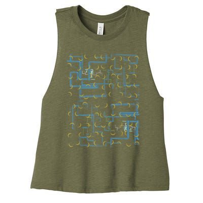 Dan Flashes Complicated Pattern Women's Racerback Cropped Tank