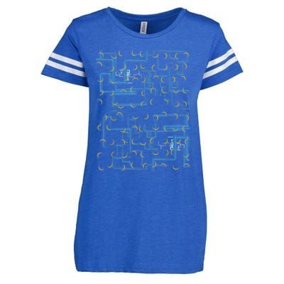 Dan Flashes Complicated Pattern Enza Ladies Jersey Football T-Shirt