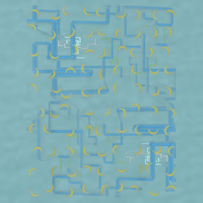 Dan Flashes Complicated Pattern Sueded Cloud Jersey T-Shirt