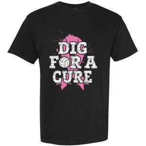 Dig For Cure Volleyball Breast Cancer Awareness Support Garment-Dyed Heavyweight T-Shirt