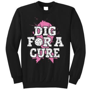 Dig For Cure Volleyball Breast Cancer Awareness Support Sweatshirt