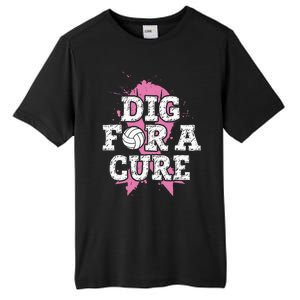 Dig For Cure Volleyball Breast Cancer Awareness Support Tall Fusion ChromaSoft Performance T-Shirt