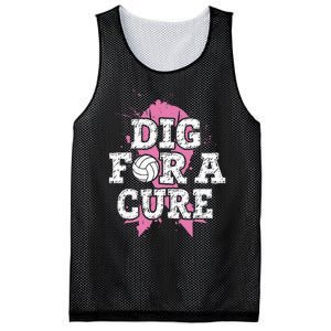 Dig For Cure Volleyball Breast Cancer Awareness Support Mesh Reversible Basketball Jersey Tank