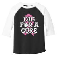 Dig For Cure Volleyball Breast Cancer Awareness Support Toddler Fine Jersey T-Shirt