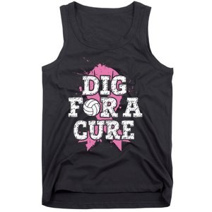 Dig For Cure Volleyball Breast Cancer Awareness Support Tank Top