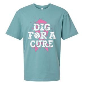 Dig For Cure Volleyball Breast Cancer Awareness Support Sueded Cloud Jersey T-Shirt