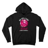 Dig For Cure Ribbon Volleyball Breast Cancer Awareness Tall Hoodie