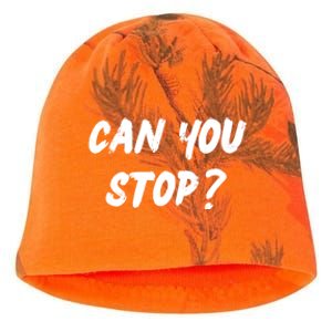 (Distressed Font) Can You Stop? Gift Kati - Camo Knit Beanie