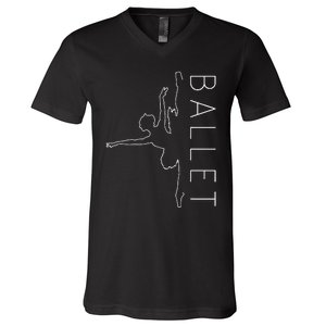 Danseuse Funny Coryphee Ballerina Choreographer Ballet Lover V-Neck T-Shirt