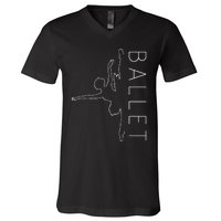 Danseuse Funny Coryphee Ballerina Choreographer Ballet Lover V-Neck T-Shirt