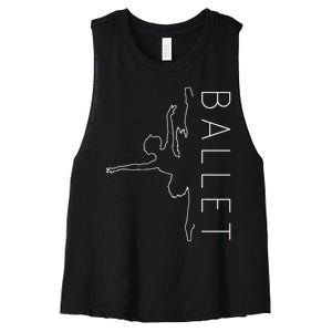 Danseuse Funny Coryphee Ballerina Choreographer Ballet Lover Women's Racerback Cropped Tank