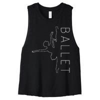 Danseuse Funny Coryphee Ballerina Choreographer Ballet Lover Women's Racerback Cropped Tank