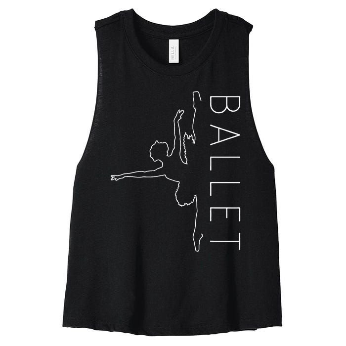 Danseuse Funny Coryphee Ballerina Choreographer Ballet Lover Women's Racerback Cropped Tank