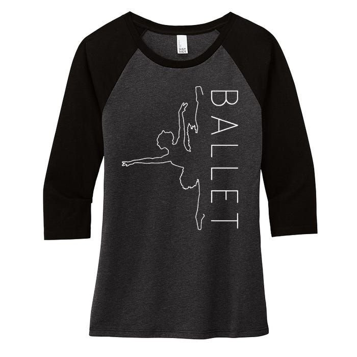 Danseuse Funny Coryphee Ballerina Choreographer Ballet Lover Women's Tri-Blend 3/4-Sleeve Raglan Shirt