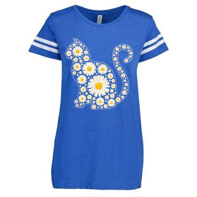 Daisy Flower Cat Mothers Day Daisy Flowers Lover Cat Mom Enza Ladies Jersey Football T-Shirt